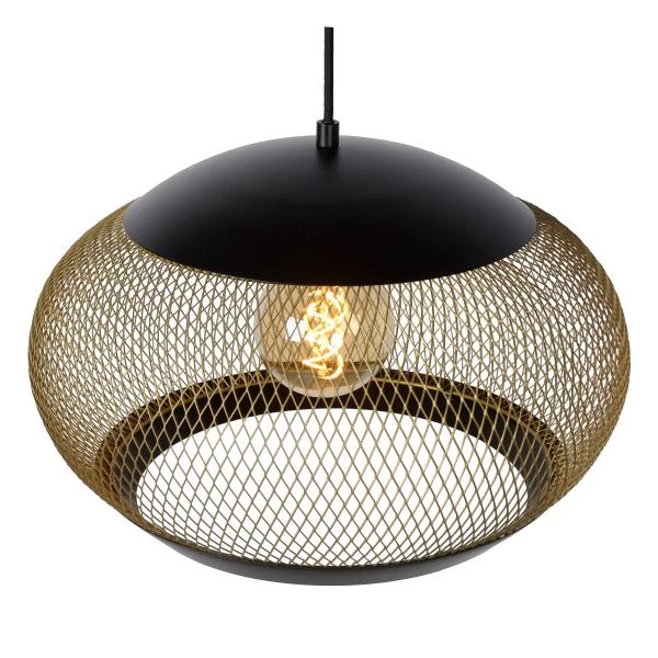 Lucide LUCAS - Pendelleuchten - Ø 40 cm - 1xE27 - Mattes Gold / Messing - DETAIL 2